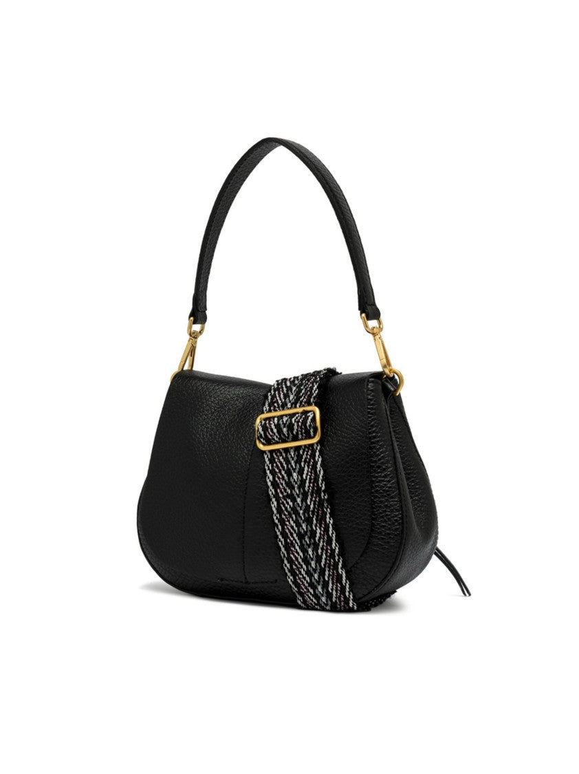 Gianni Chiarini Maxi-Grain Leather Structured Helena Round Shoulder Bag