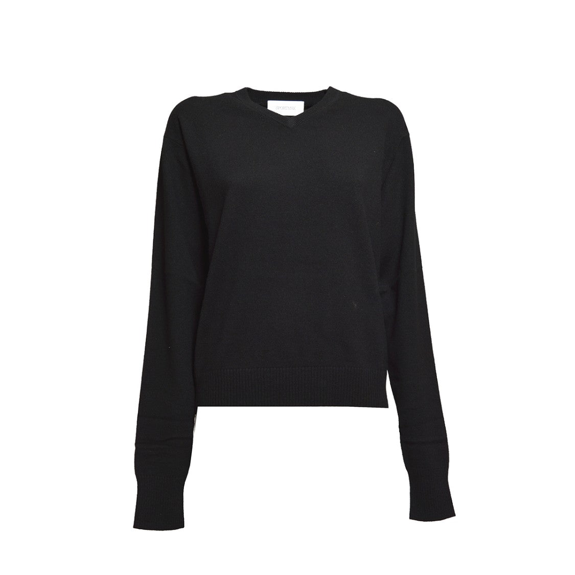 Sportmax Harald V-Neck Sweater In Black Wool