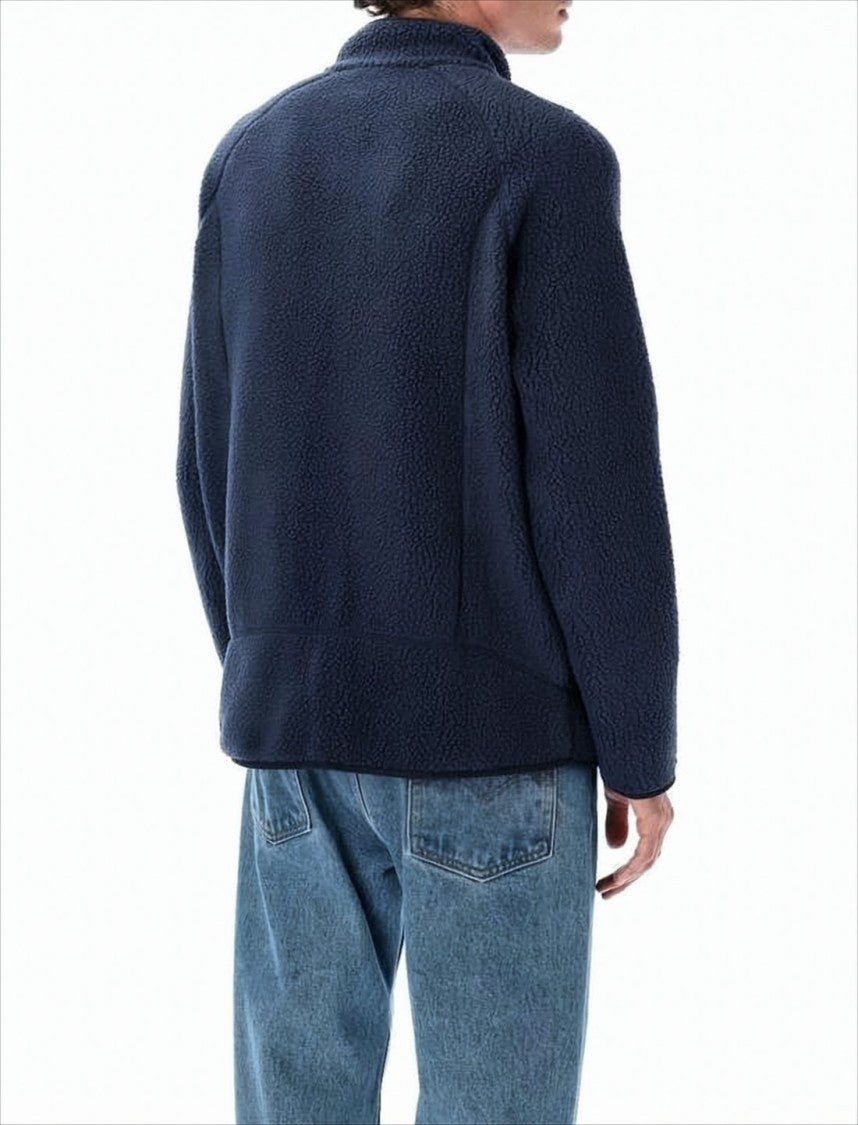 Patagonia Textured Fleece Casual Jacket With Stand Collar