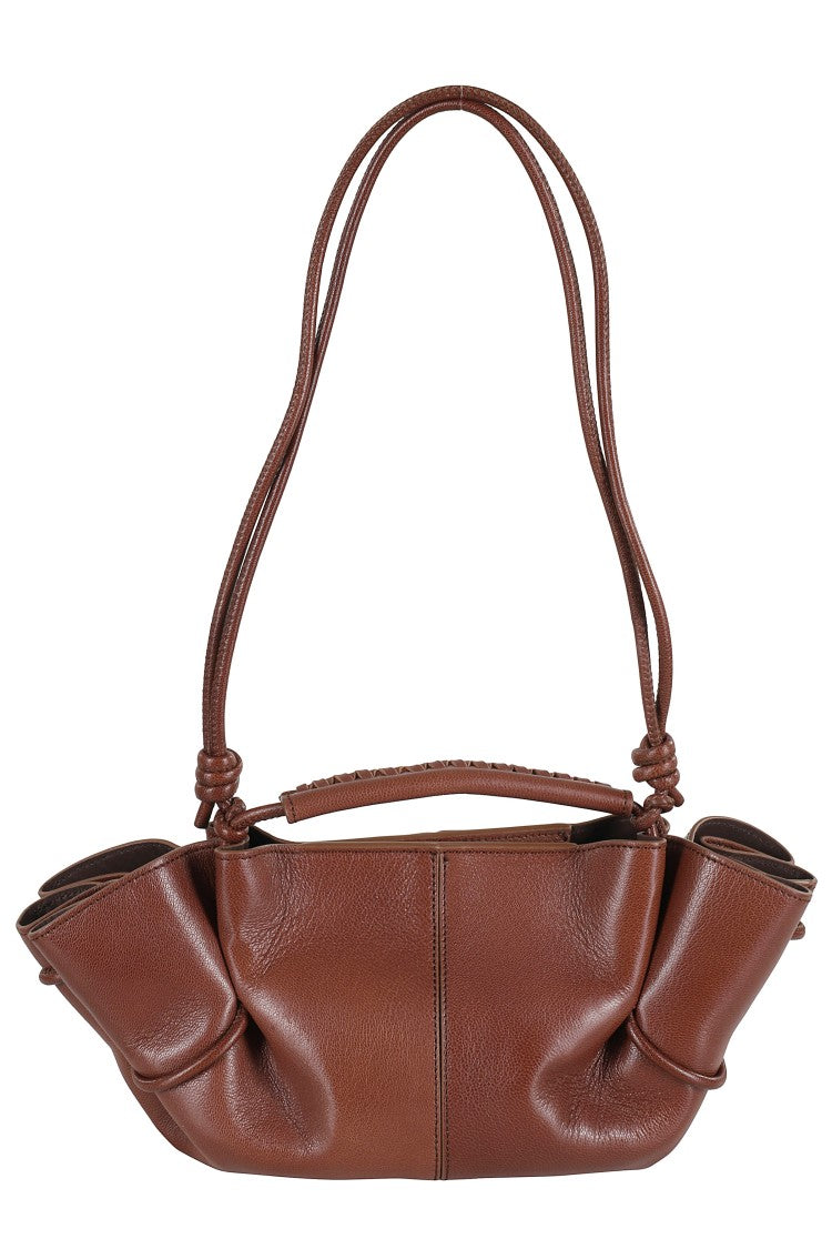 Hereu Mini Handbag With Curled Design And Braided Handle
