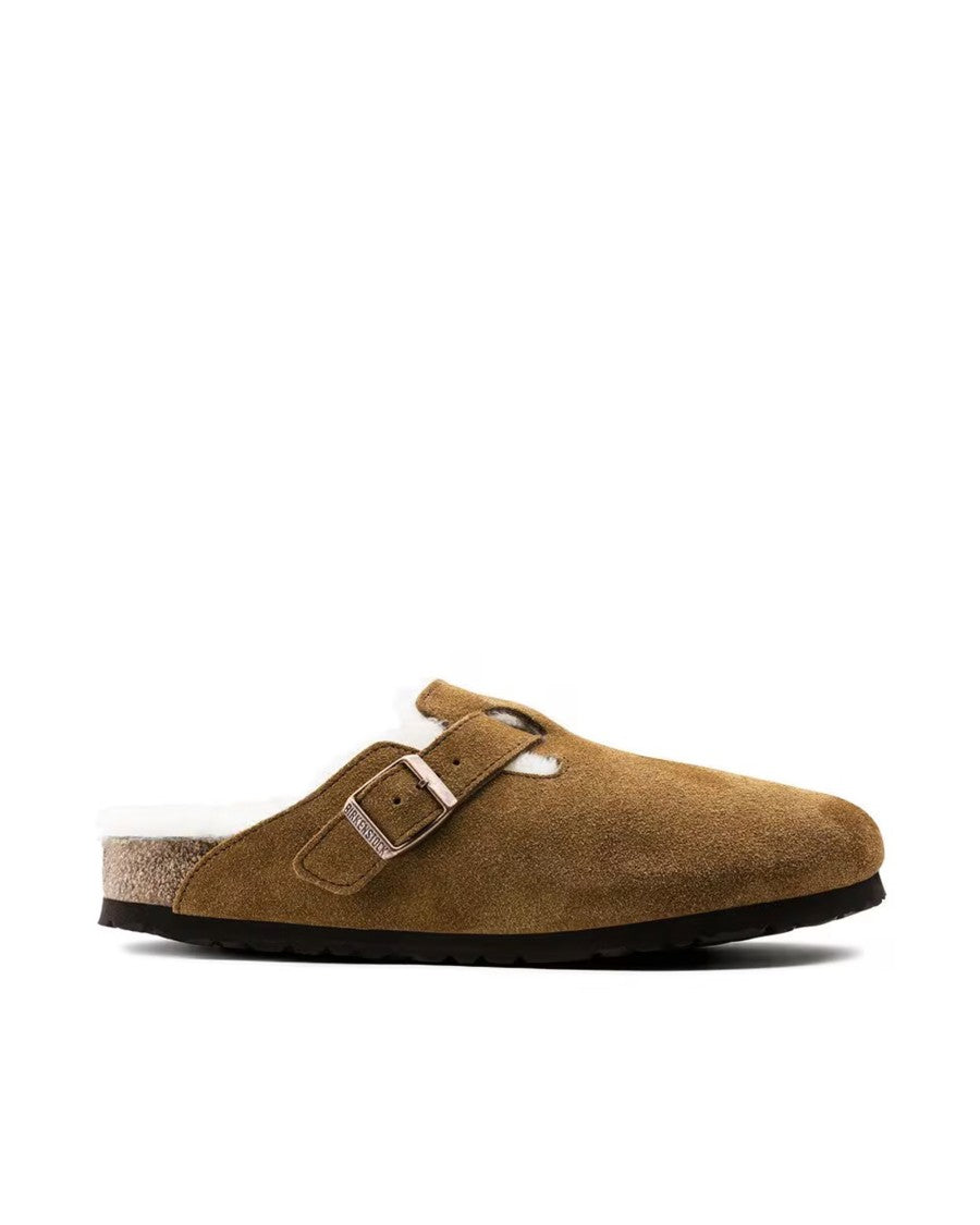 Birkenstock Boston Shearling Mink Slides
