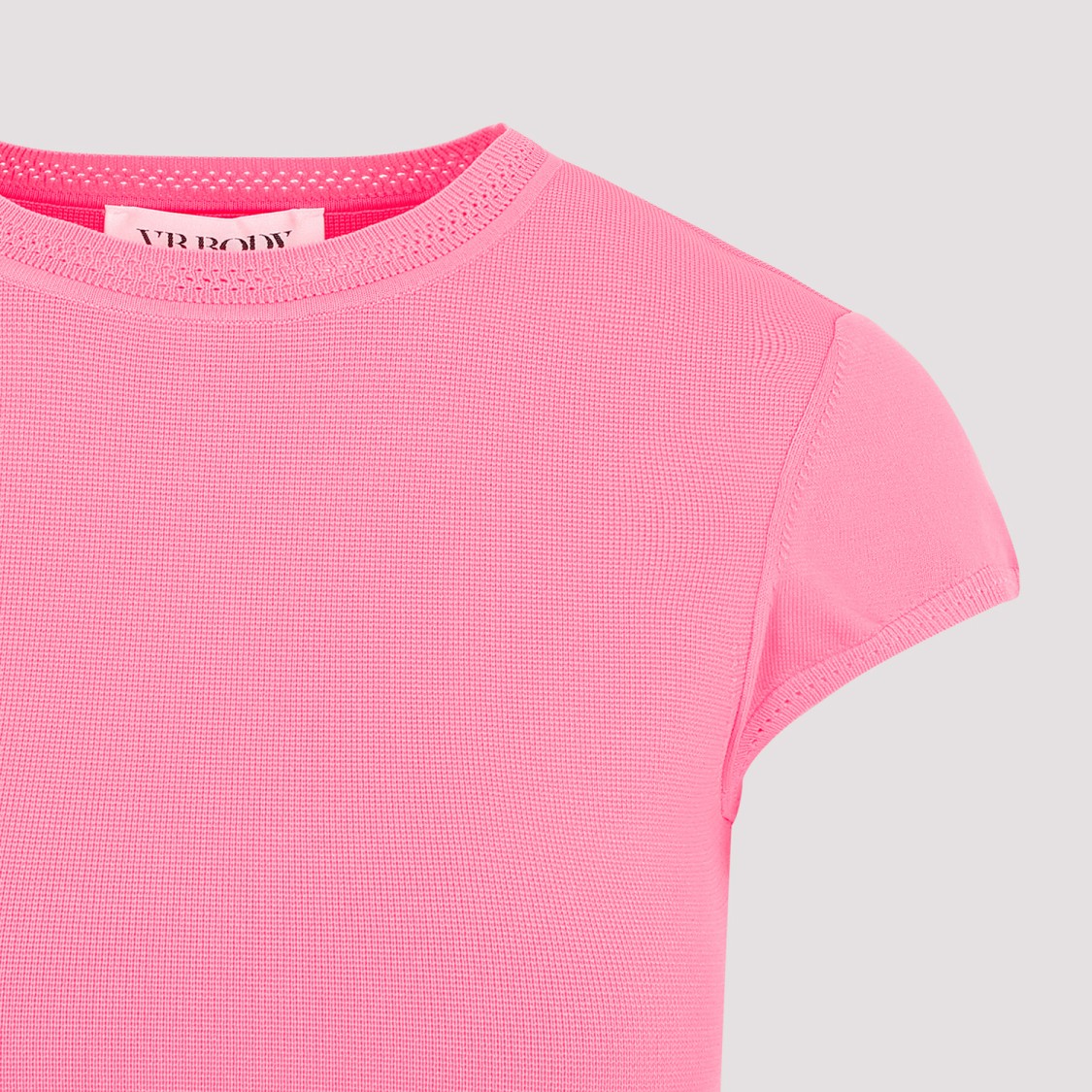 Victoria Beckham Pink Cap Sleeve Fitted Mini Dress