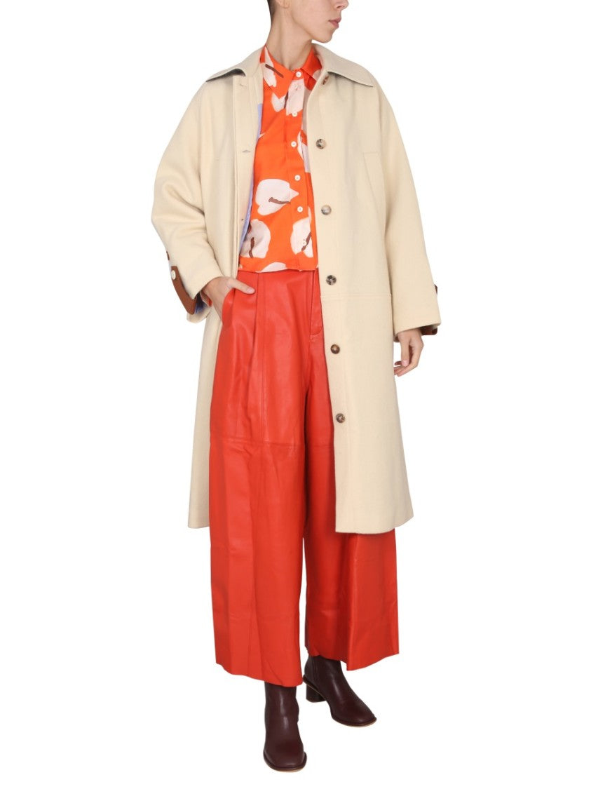 Alysi Short Straight-Silhouette Coat With Classic Collar