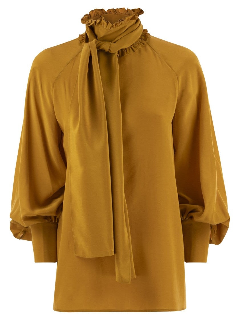 Max Mara Guido - Silk Shirt With Bow Tie