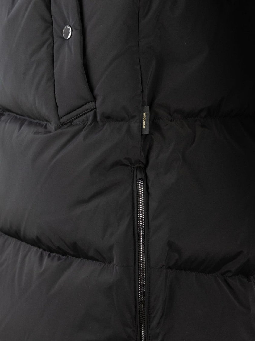 Woolrich Padded Hooded Black Giacconi Coat