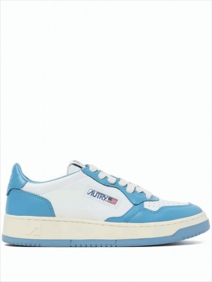 Autry Low-Top Leather Sneakers With Contrasting Overlays