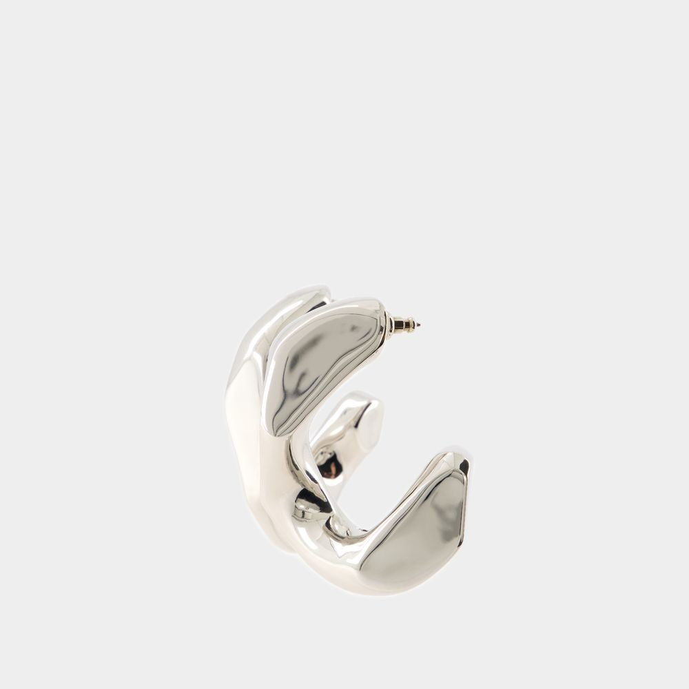 Alexander Mcqueen Chain Hoop Earrings - Brass - Silver
