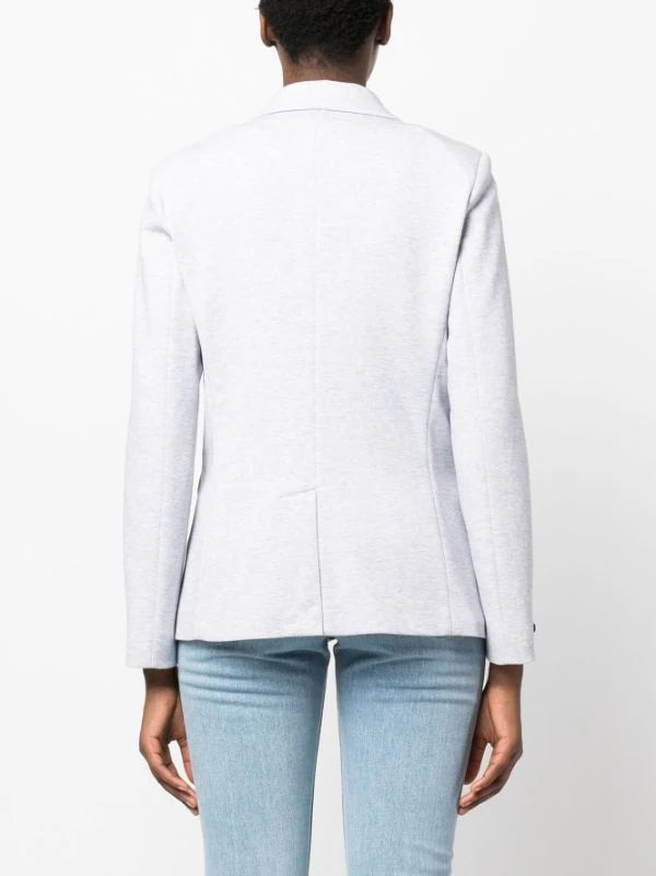 Peserico Single-Breasted Light Grey Blazer