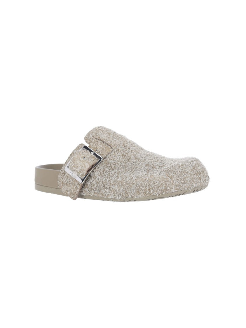 Loewe "Ease Buckle" Mules Green