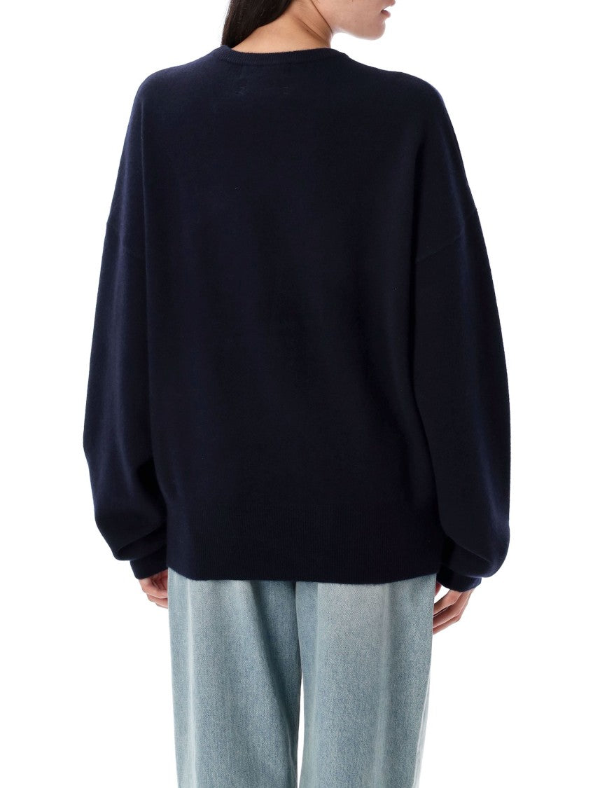 Extreme Cashmere Tes Long-Sleeved Minimalist Pullover Sweater