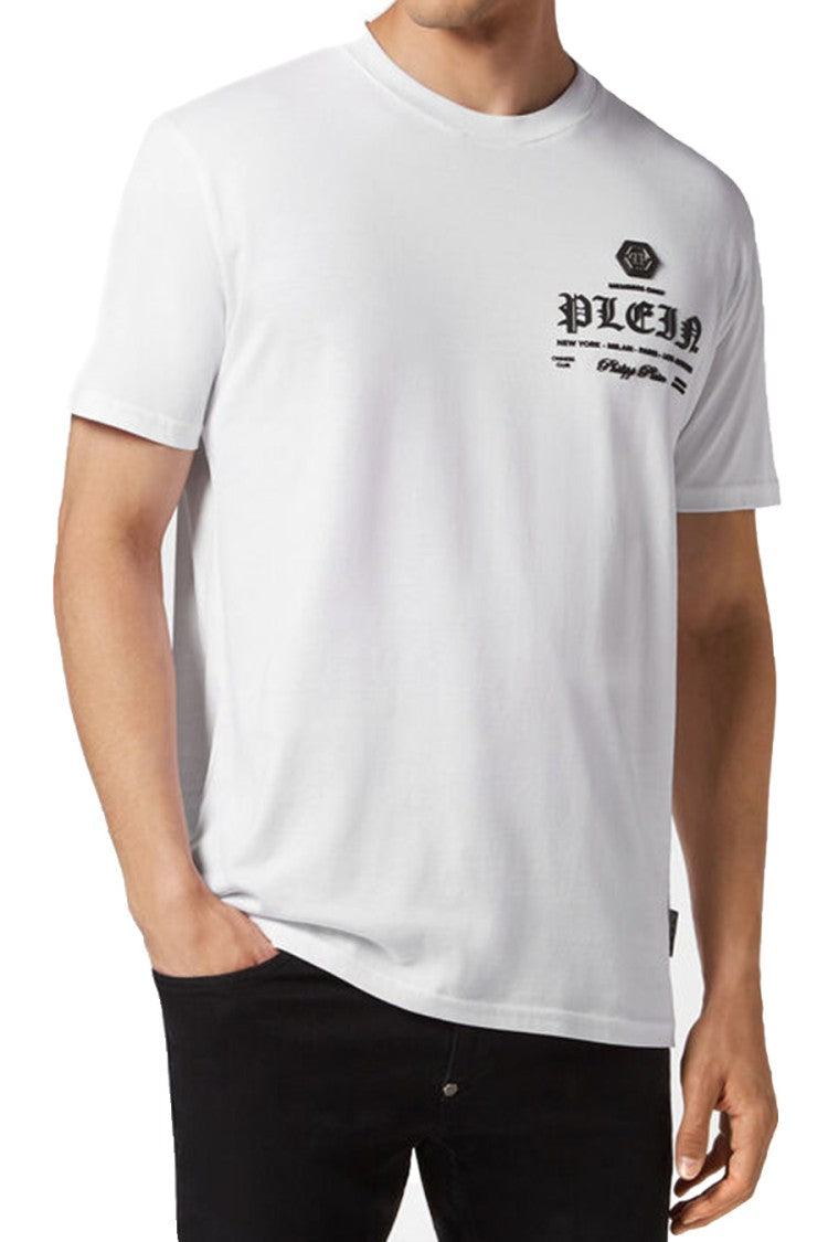 Philipp Plein Cotton T-Shirt With Design And Distinctive Logo Print