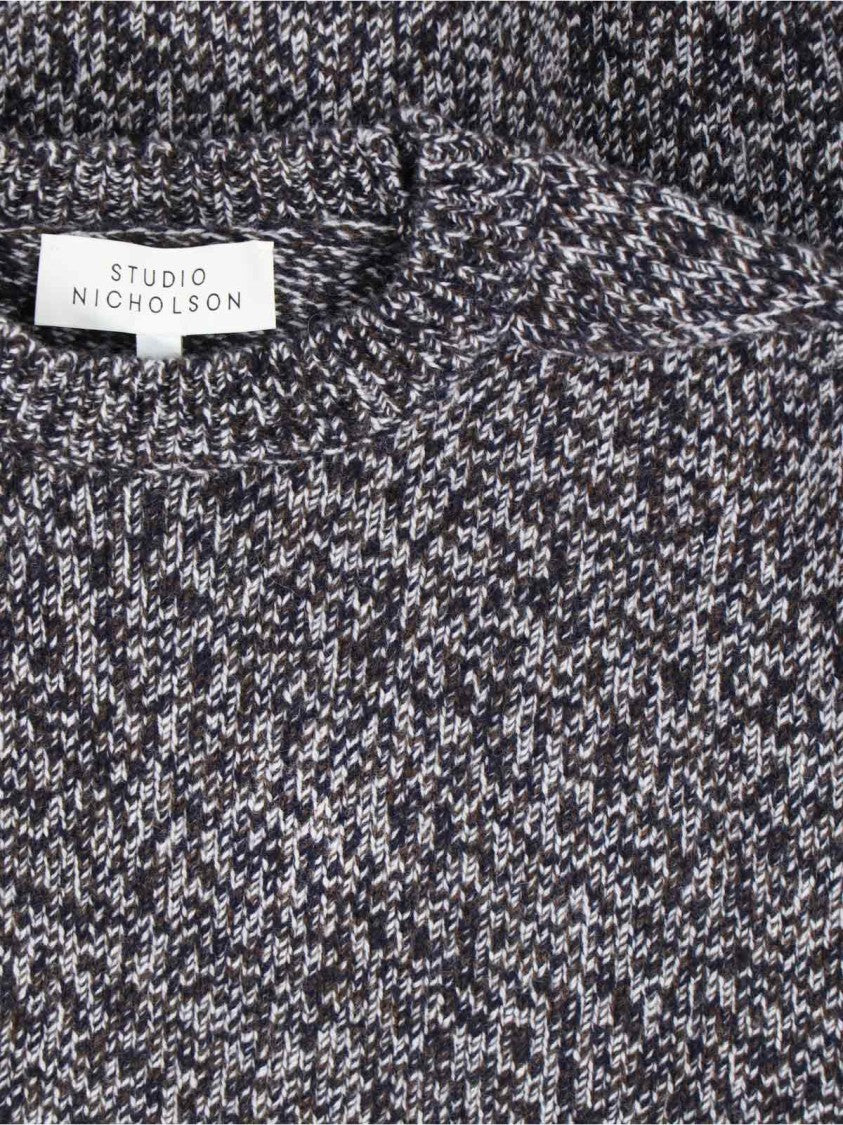 Studio Nicholson Textured Multicolour Sweater With Dynamic Pattern