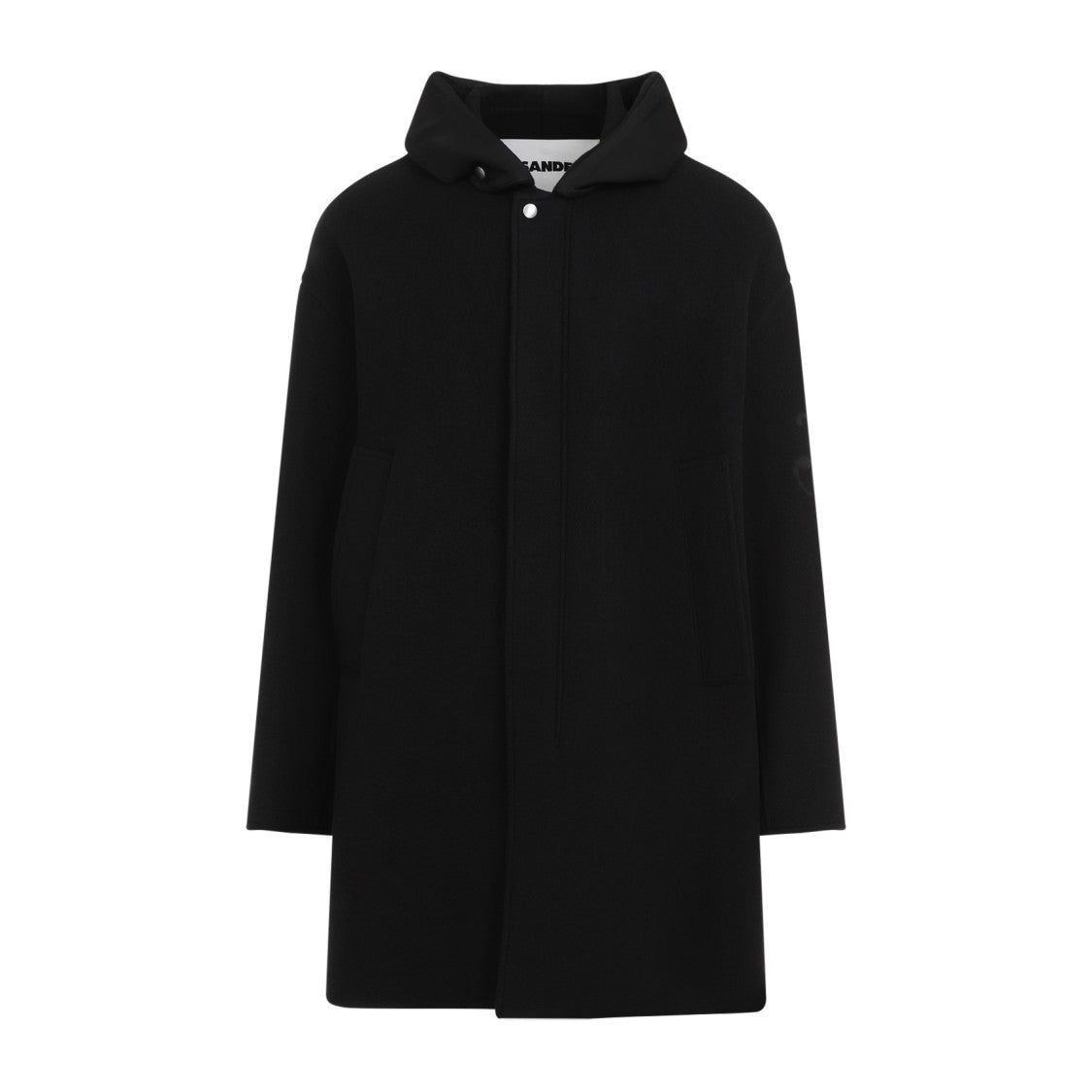 Jil Sander Wool Blend Coat With Hood And Sophisticated Design