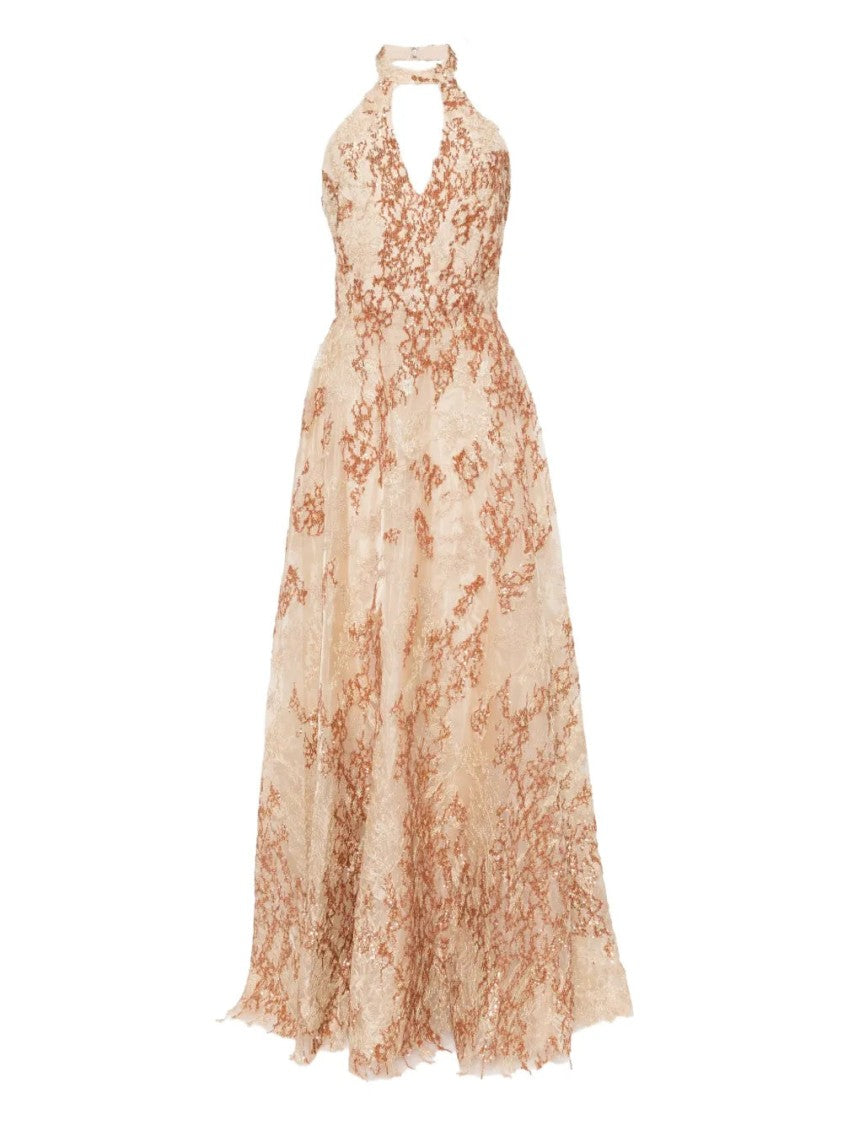 Saiid Kobeisy Embroidered Long Dress