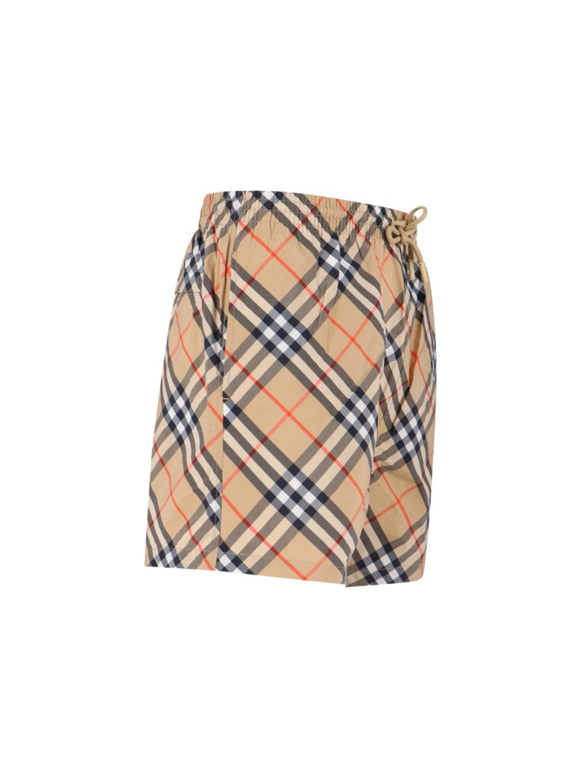 Burberry Check Swim Shorts – Beige