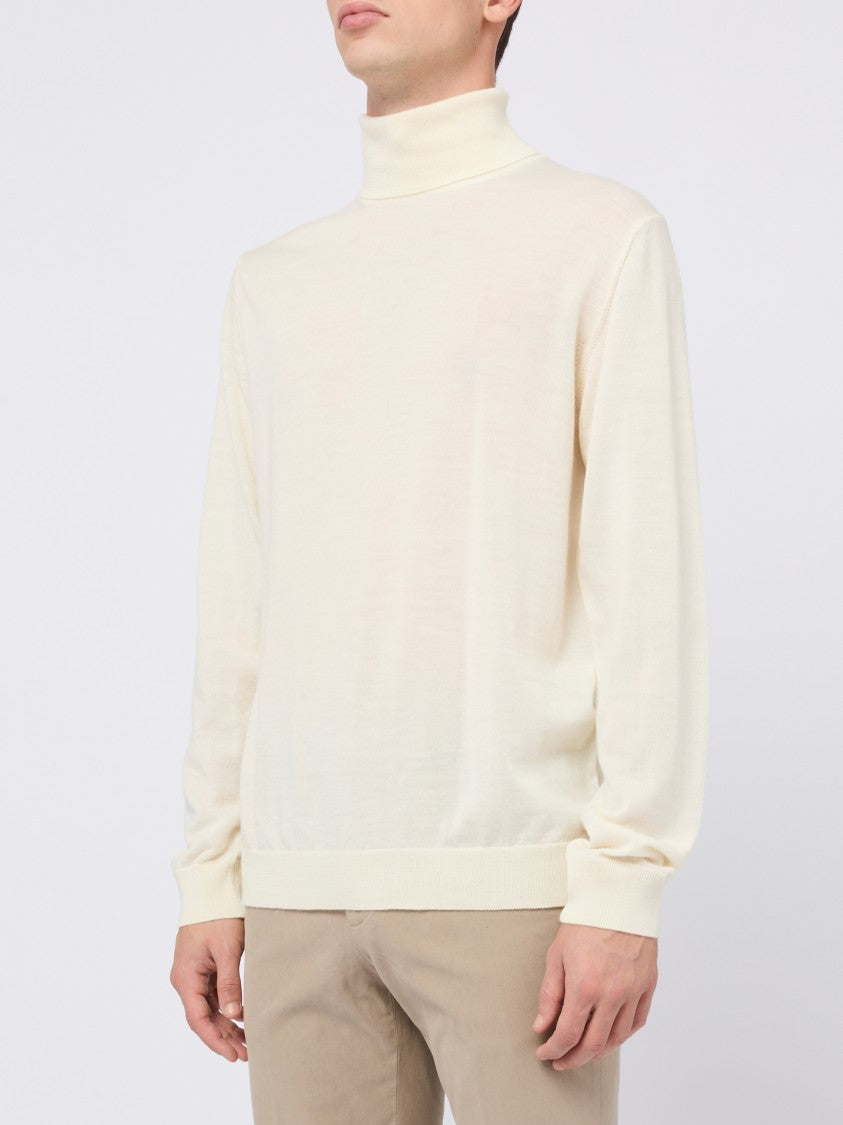 Daniele Fiesoli Neutrals Lightweight Turtleneck Sweater