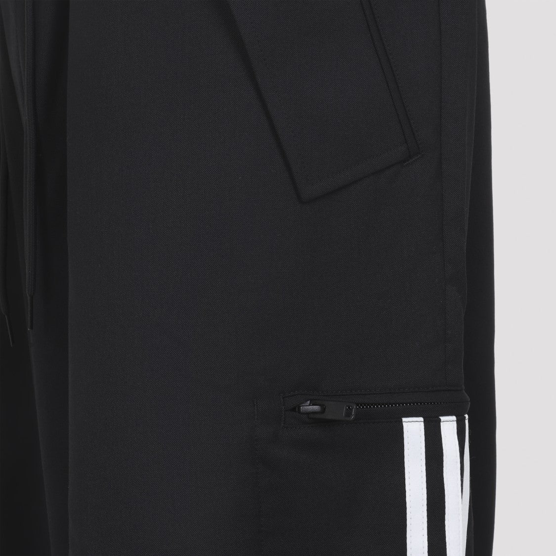 Y-3 Wide-Leg Pants With Signature Three-Stripes And Functional Pockets