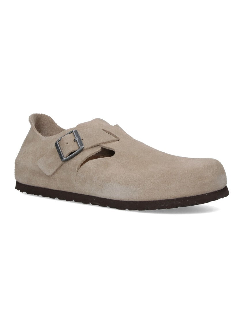 Birkenstock Minimalist Beige Flat Shoes With Comfortable Sole