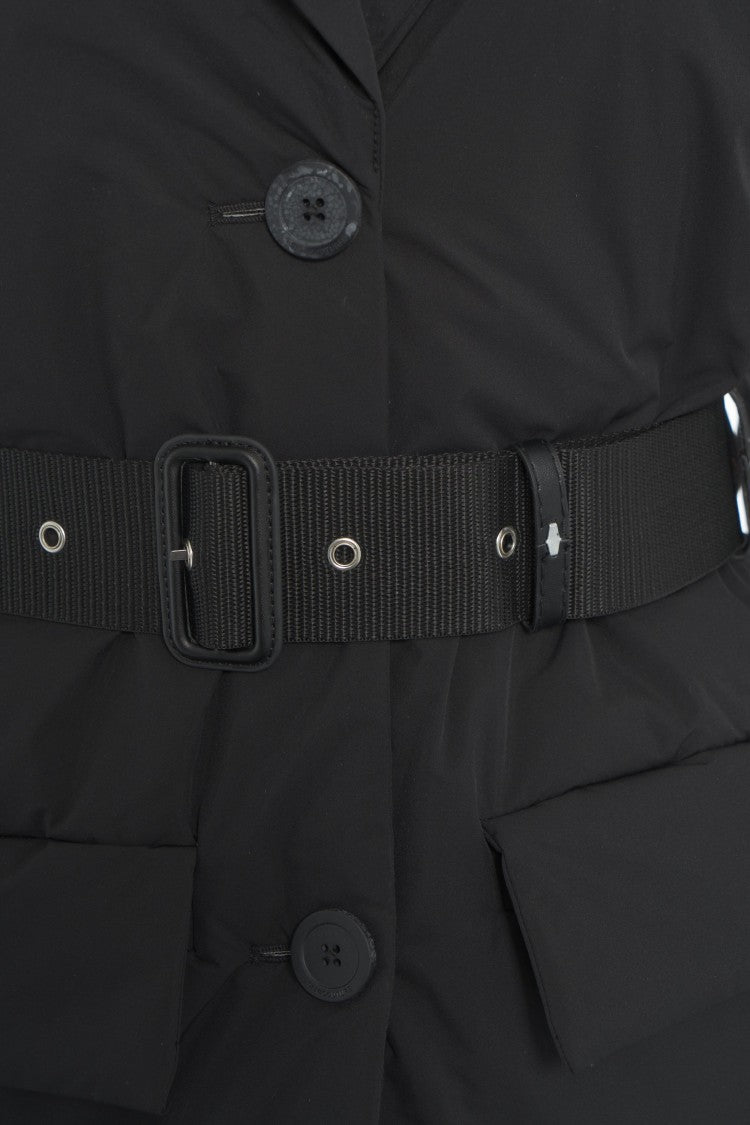 Semi Couture Belt-Ribbed Down Jacket