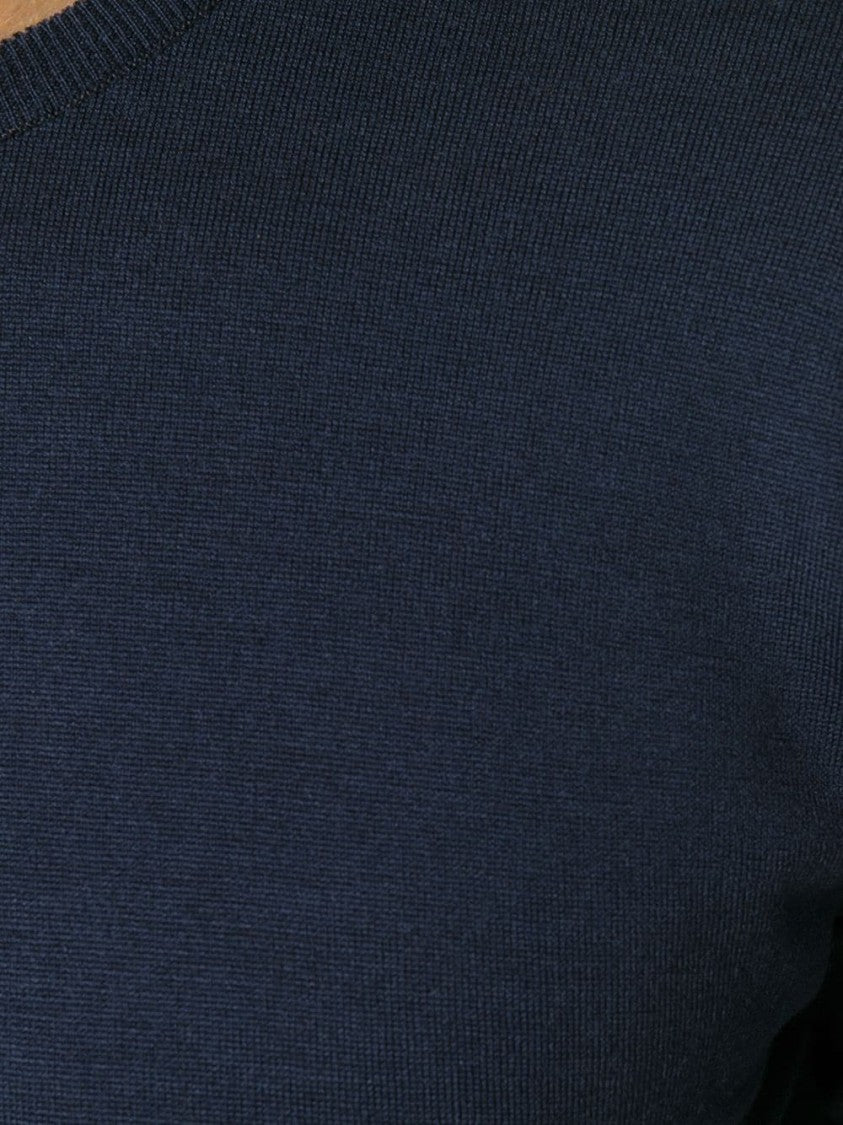 John Smedley Dark Blue Crew Neck Sweater