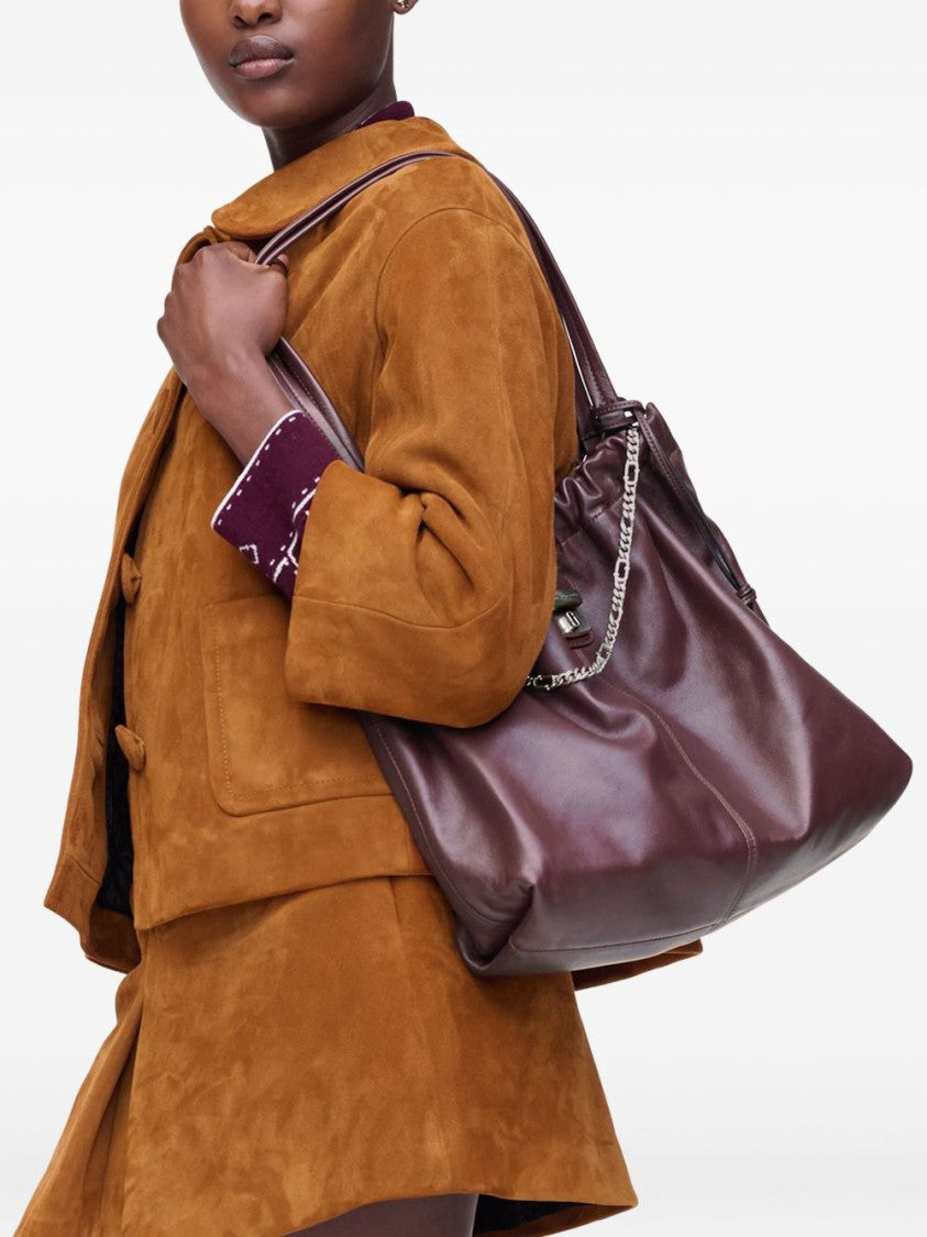 Marc Jacobs Slouchy Burgundy Lamb Leather Handbag