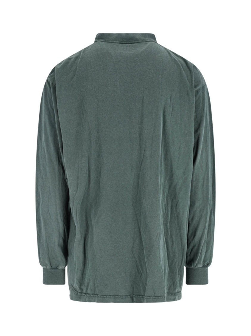 Balenciaga "Bb Incon Stencil" Long-Sleeve T-Shirt – Green