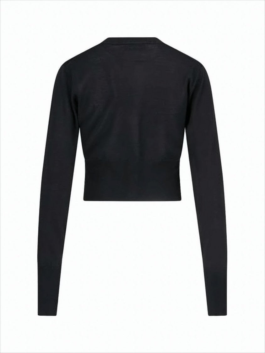 Vivienne Westwood Cropped Cardigan With Distinctive Buttons And Embroidered Emblem