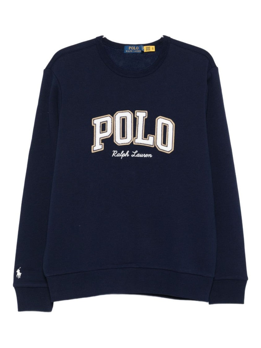 Polo Ralph Lauren Navy Blue Sweater With Embroidered Logo