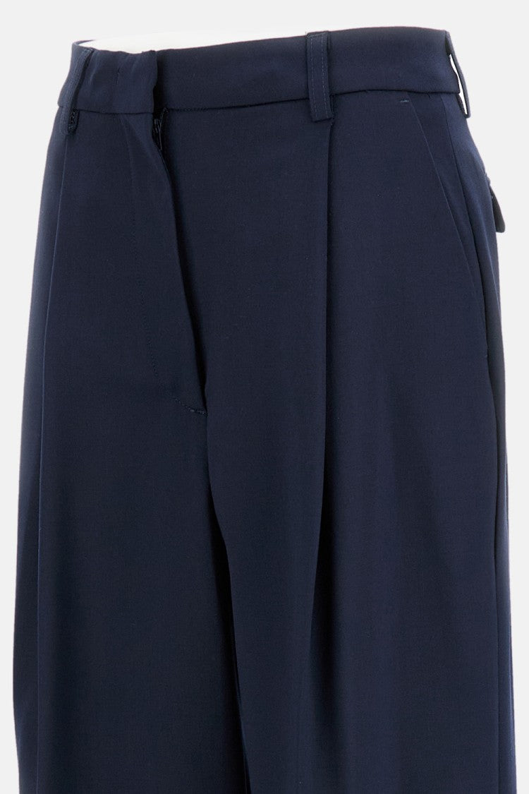 The Latest High-Waisted Blue Trousers With Tailored Fit
