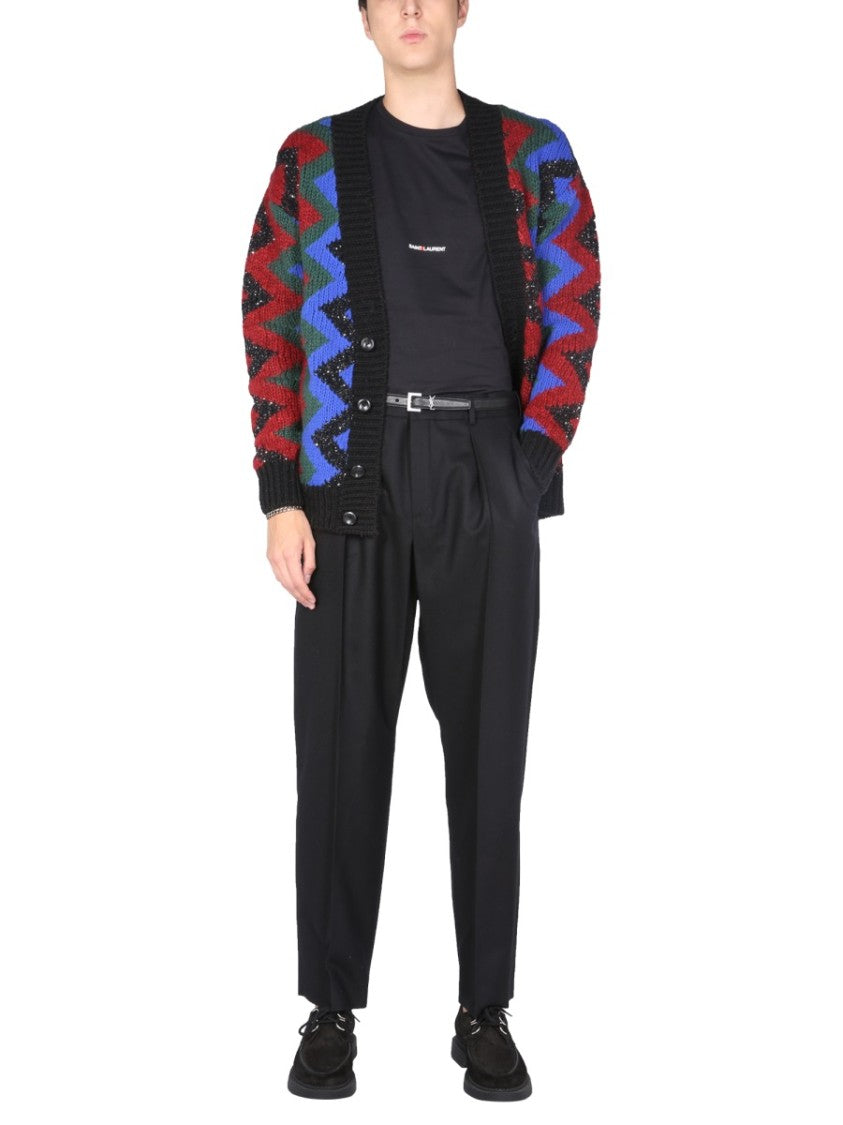 Saint Laurent Jacquard Cardigan