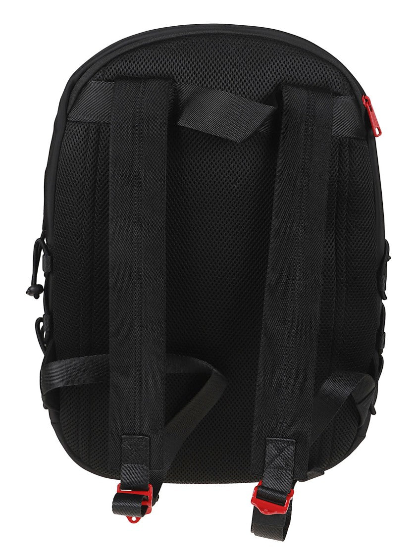 Diesel Black Backpack With Red Accents