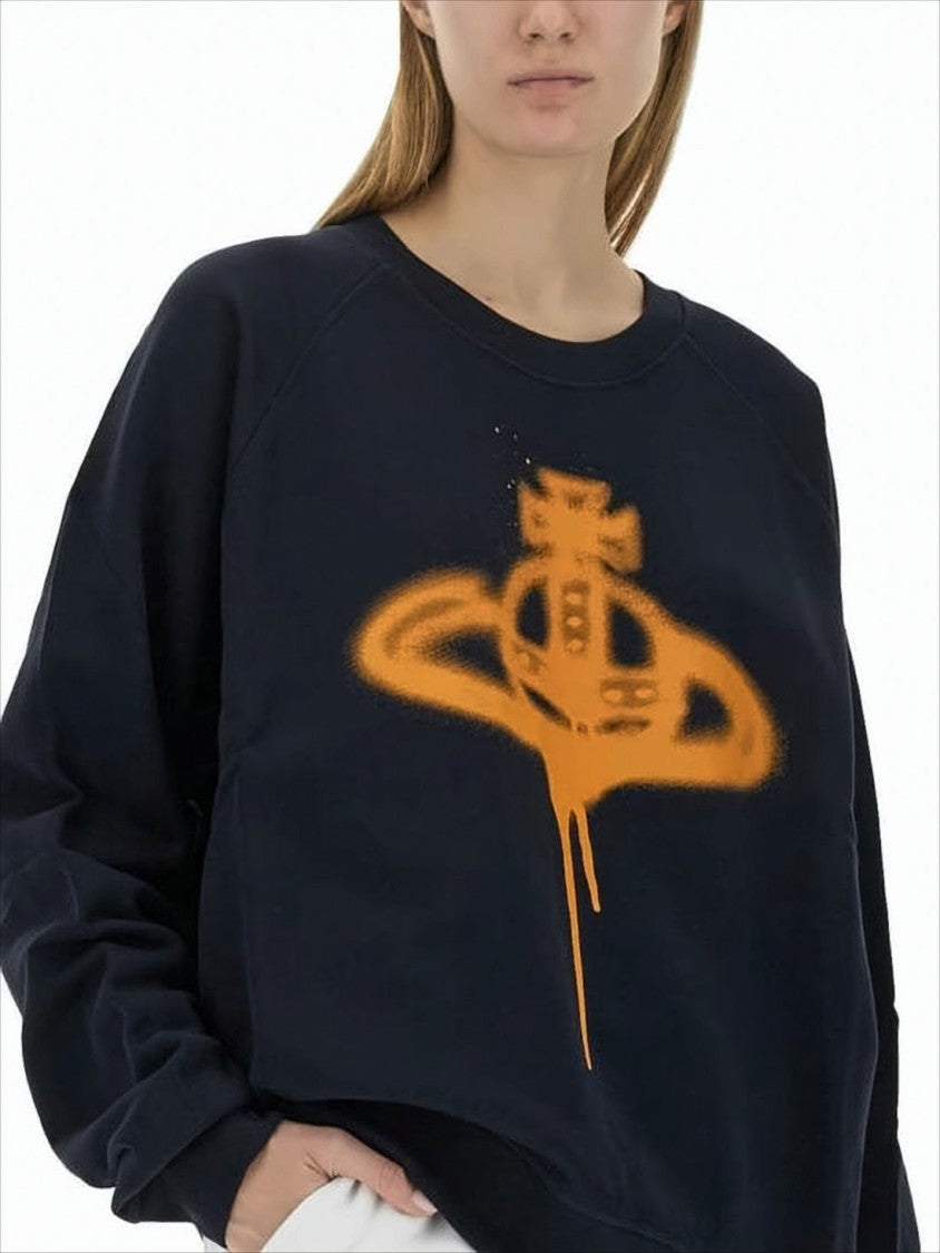 Vivienne Westwood Relaxed Fit Black Long-Sleeve Shirt With Graphic Emblem