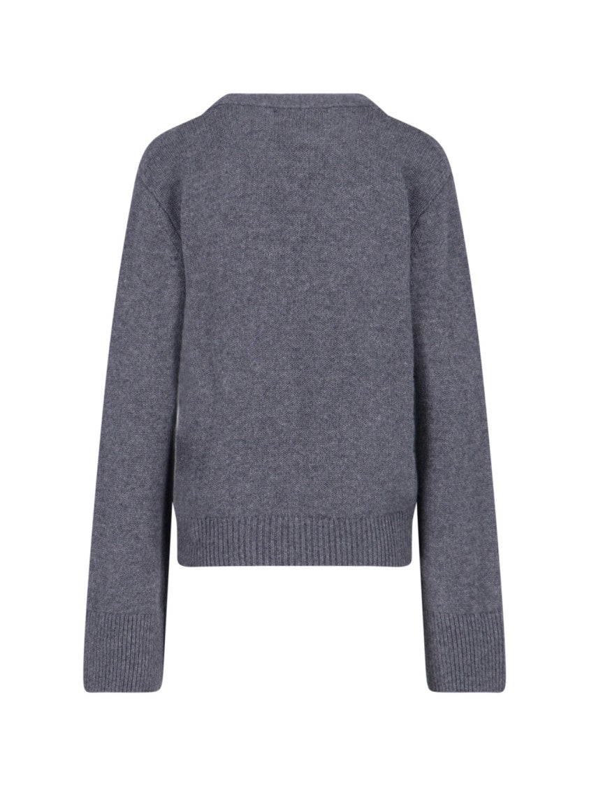 Lisa Yang V-Neck Knit Cardigan With Front Buttons