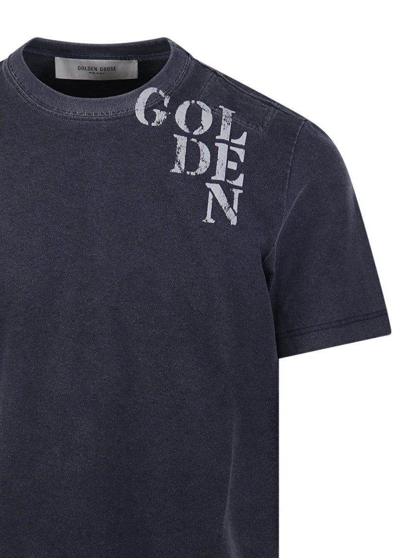 Golden Goose Journey M`S T-Shirt With Floc Print