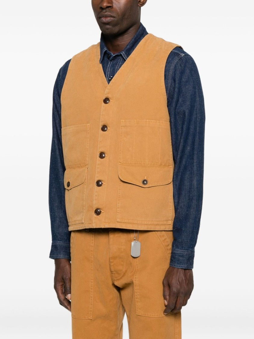 Chesapeake's Sleeveless Brown Vest With V-Neck