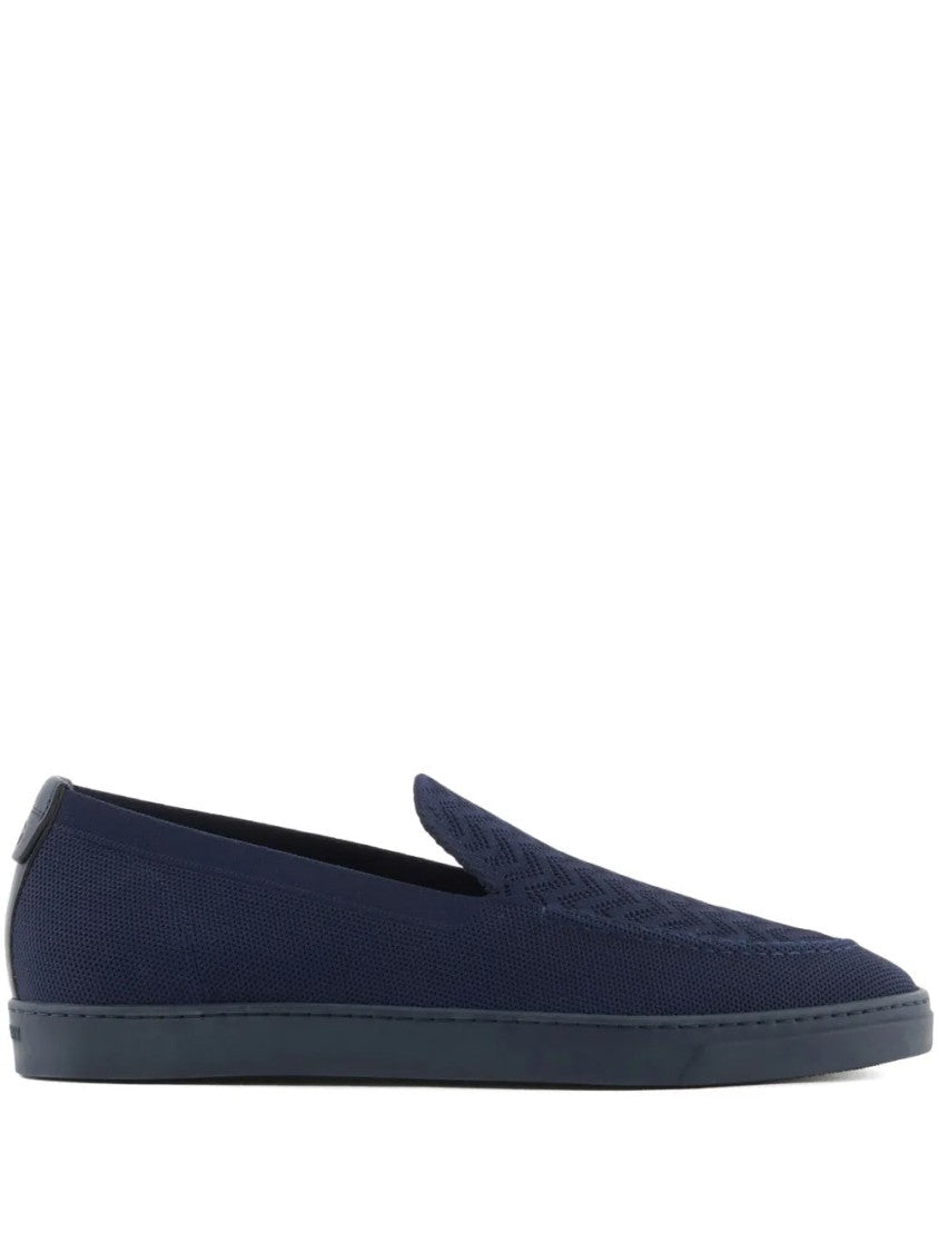 Giorgio Armani Textured Upper Loafers With Streamlined Silhouette