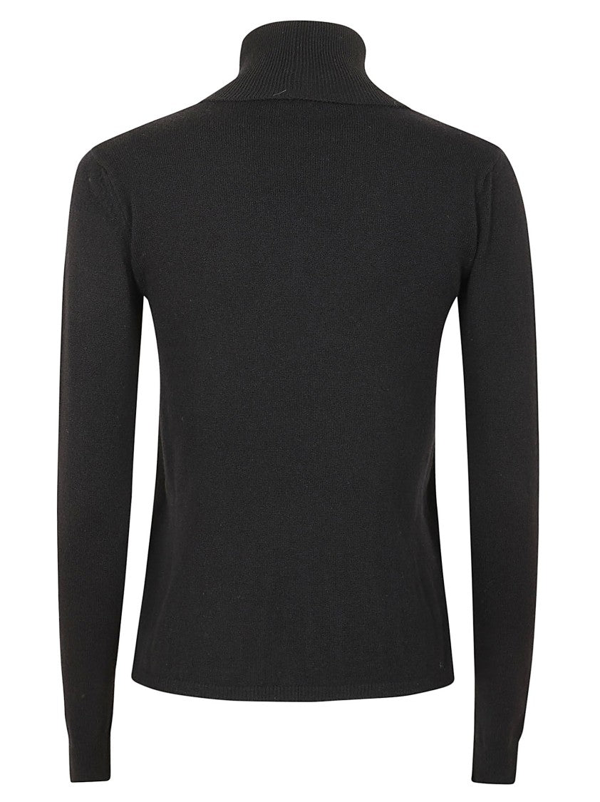 Max Mara Fitted Turtleneck Sweater In Soft Wool