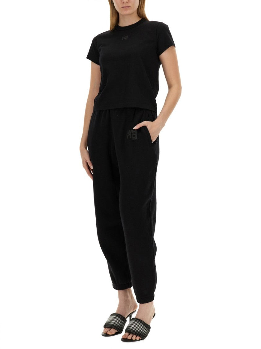 T By Alexander Wang Black Essential Shrunk T-Shirt