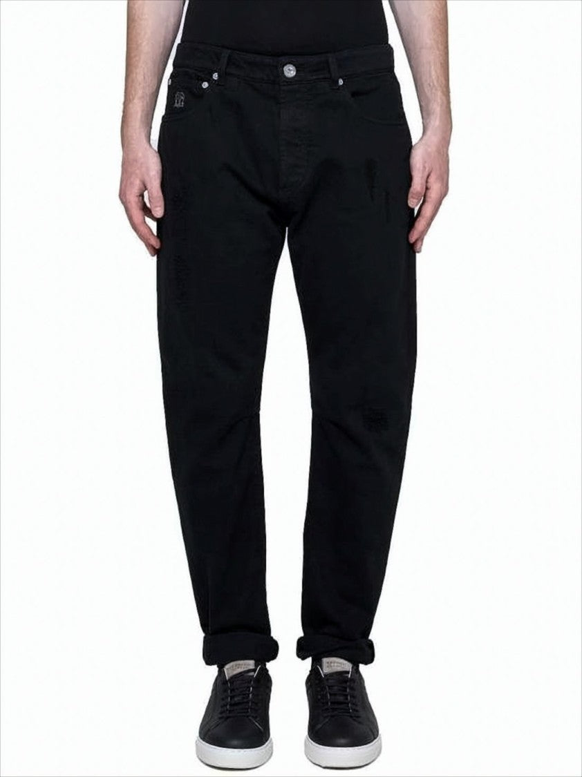 Brunello Cucinelli Relaxed Fit Black Denim Pants