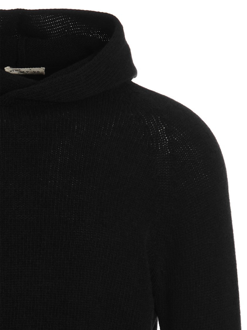 Ma'ry'ya Hooded Sweater With Side Splits And Long Cuffed Sleeves