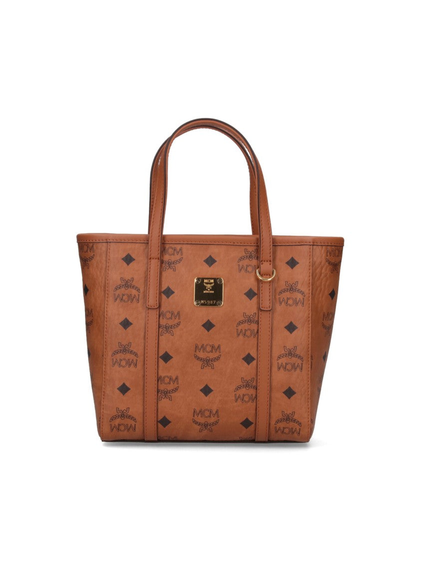 Mcm "Toni Top-Zip" Mini Tote Bag Brown