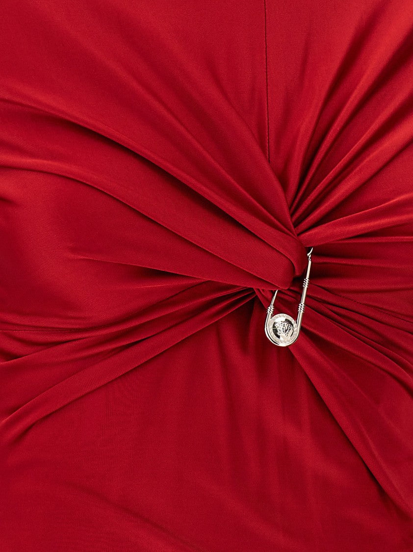 Versace Red Midi Dress