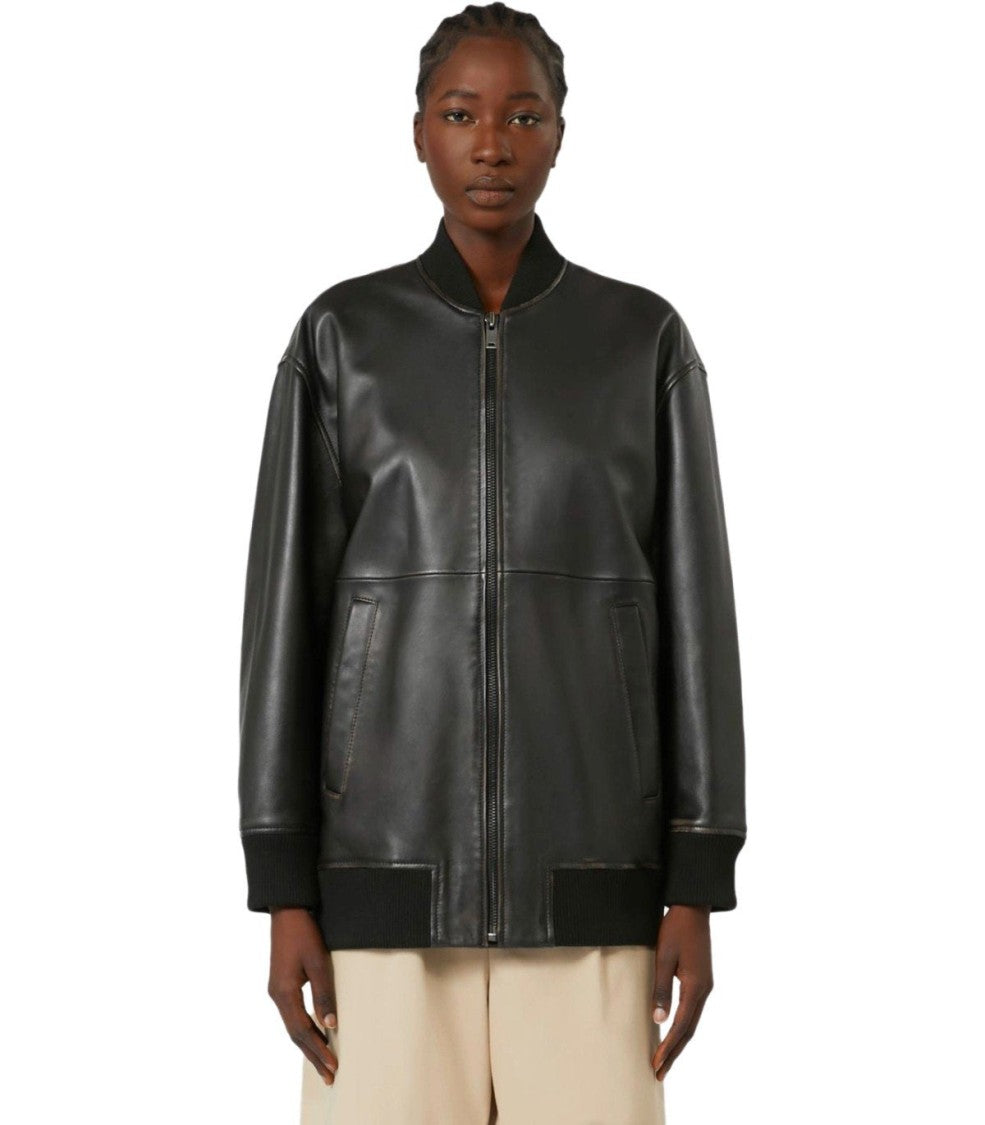 Max Mara Tattico Black Bomber Jacket