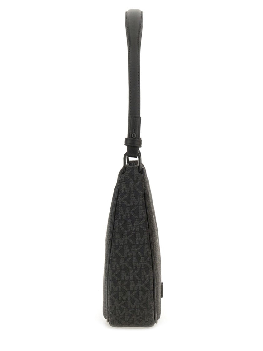 Michael Michael Kors Curved Silhouette Shoulder Bag With Monogram Detailing