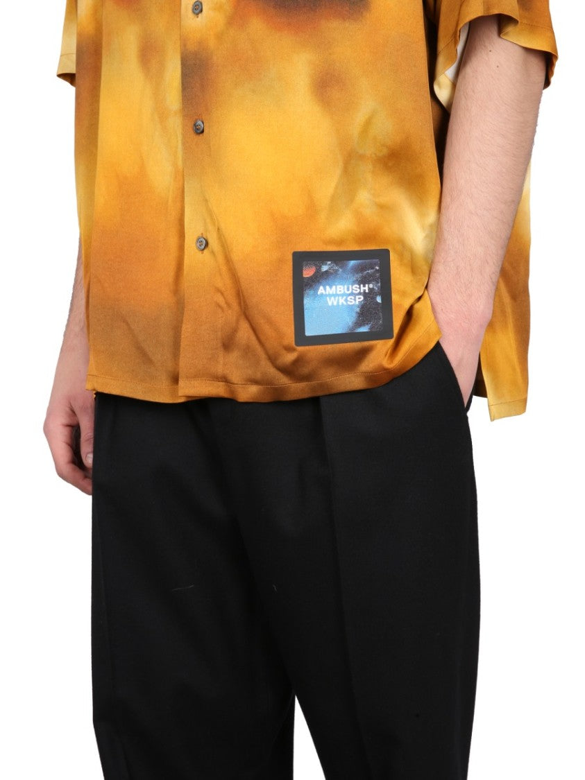 Ambush Bowling Collar Shirt With Logo Patch