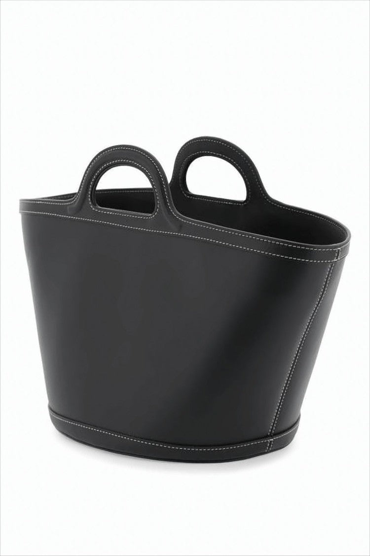 Marni Structured Leather Tote With Cut-Out Handles And Embossed Details