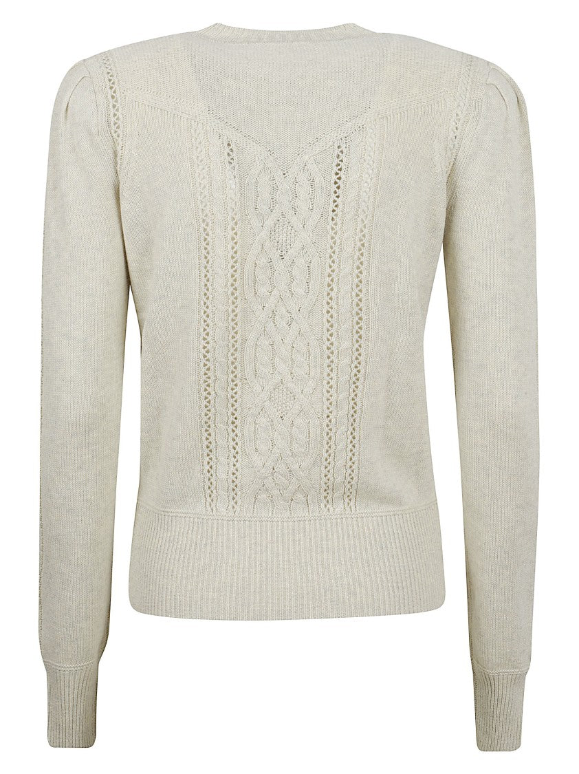 Isabel Marant Twisted Knit Sweater With Embossed Cable Details