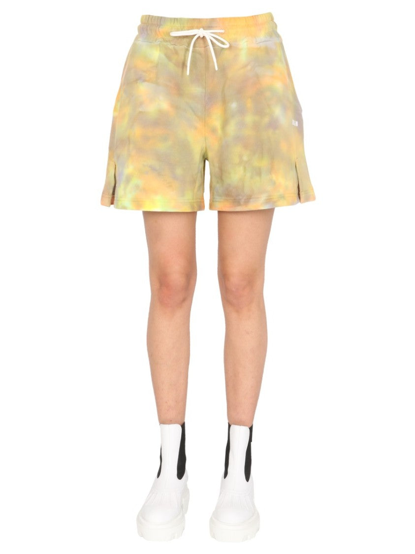 Msgm Relaxed Fit Cotton Shorts