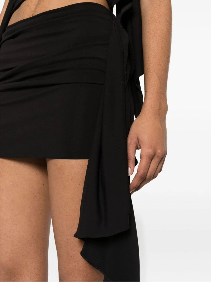 The Attico Asymmetrical Hem Mini Skirt