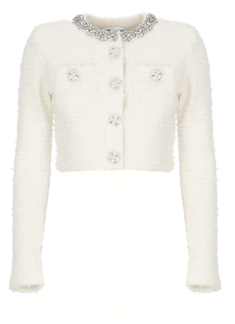 Self-Portrait Cotton Blend Cardigan